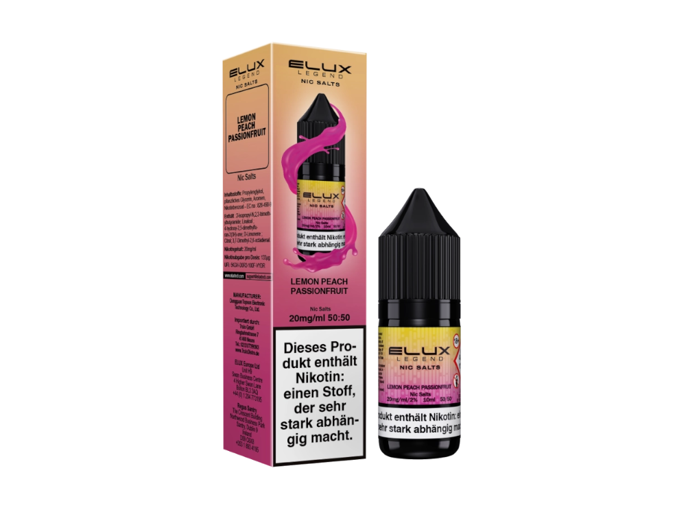 Elux - Nikotinsalz Liquid - Lemon Peach Passion