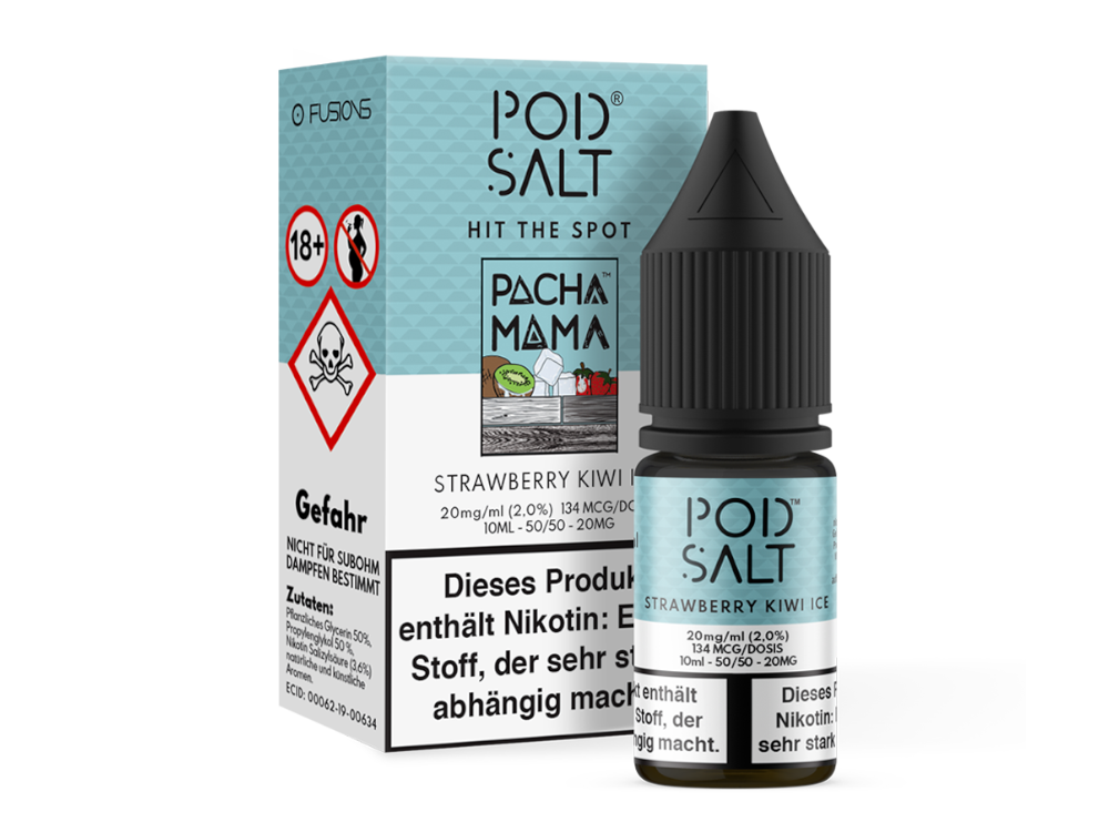 Pod Salt Fusion - Strawberry Kiwi Ice - Nikotinsalz Liquid