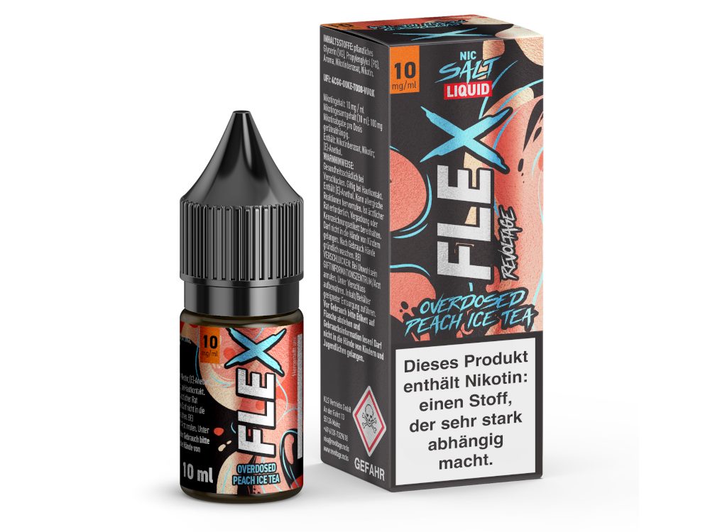 Revoltage - FLEX Nikotinsalz Liquid - Peach Ice Tea