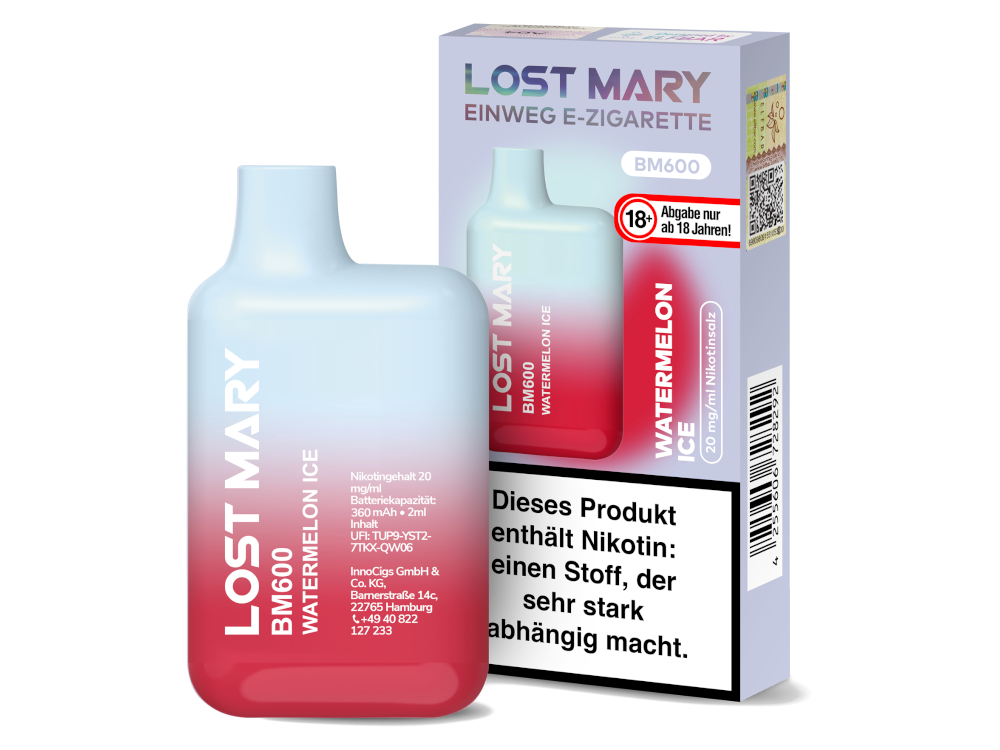 Lost Mary - BM600 Einweg E-Zigarette - 20mg/ml - Cotton Candy Ice