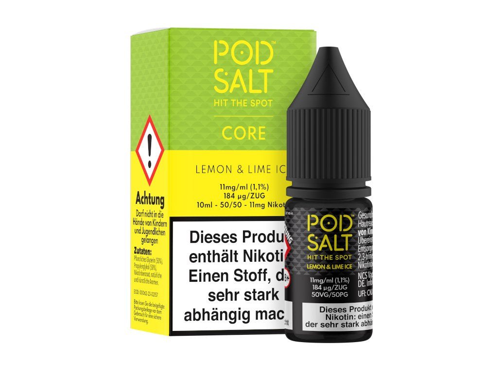 Pod Salt Core - Nikotinsalz Liquid - Lemon & Lime Ice - POD SALT