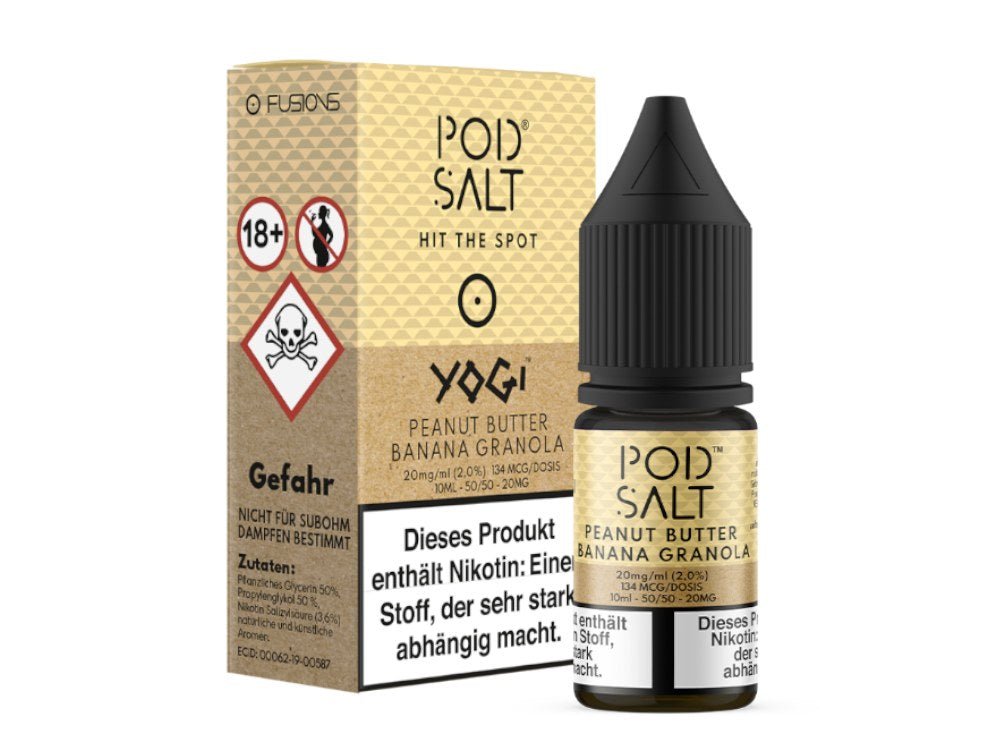 Pod Salt Fusion - Peanut Butter Banana Granola - Nikotinsalz Liquid - POD SALT FUSION