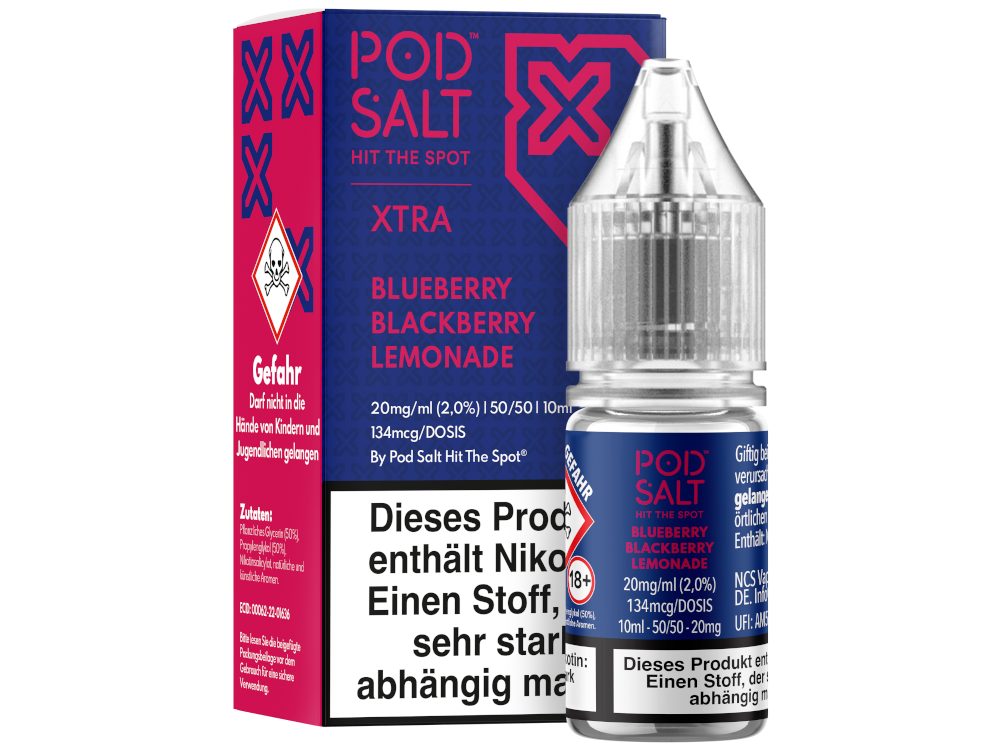 Pod Salt X - Nikotinsalz Liquid - Blueberry Blackberry Lemonade