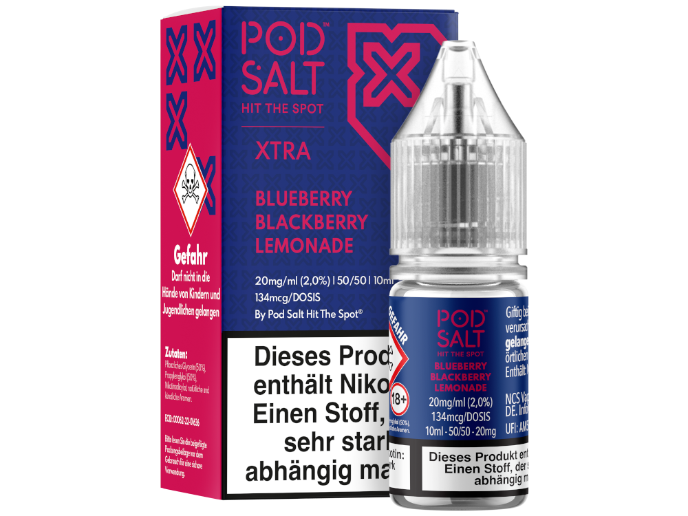 Pod Salt X - Nikotinsalz Liquid - Blueberry Blackberry Lemonade