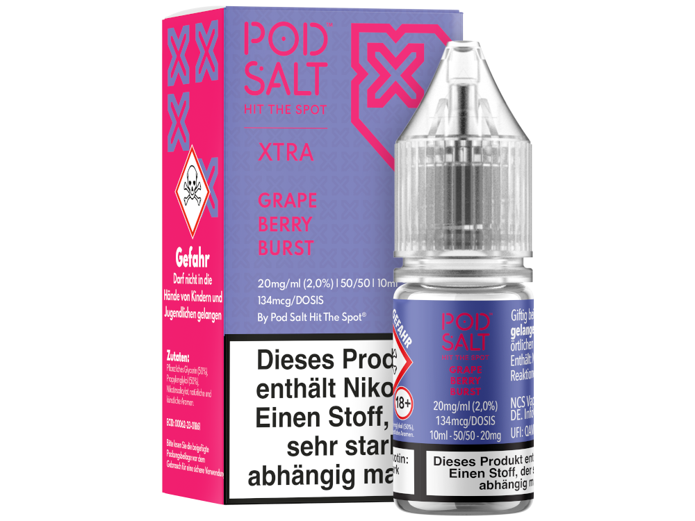 Pod Salt X - Nikotinsalz Liquid - Grape Berry Burst