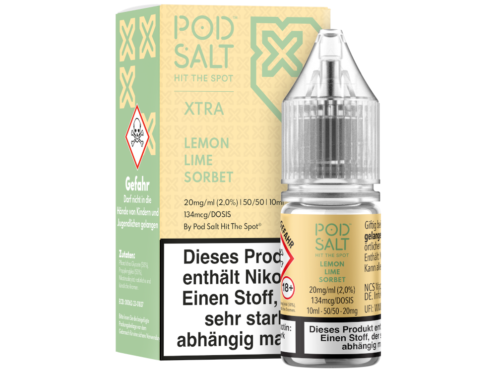 Pod Salt X - Nikotinsalz Liquid - Lemon Lime Sorbet