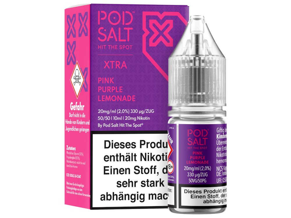 Pod Salt X - Nikotinsalz Liquid - Pink Purple Lemonade