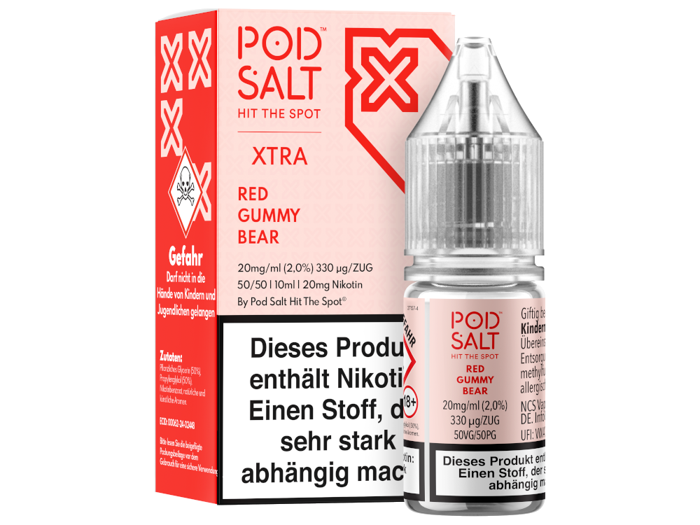 Pod Salt X - Nikotinsalz Liquid - Red Gummy Bear