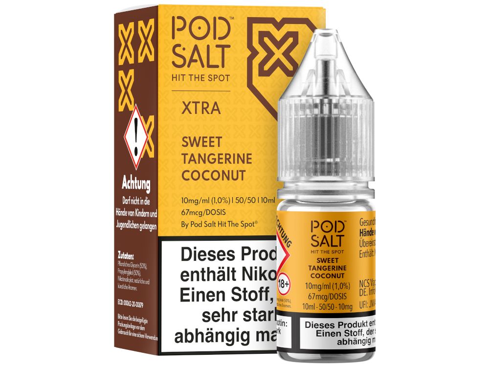 Pod Salt X - Nikotinsalz Liquid - Sweet Tangerine Coconut