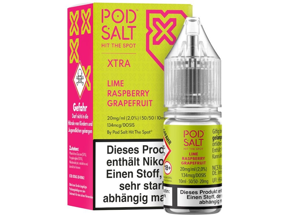 Pod Salt X - Nikotinsalz Liquid - Lime Raspberry Grapefruit - POD SALT X