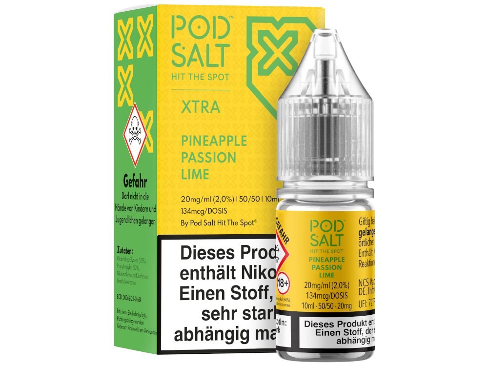 Pod Salt X - Nikotinsalz Liquid - Pineapple Passion Lime - POD SALT X