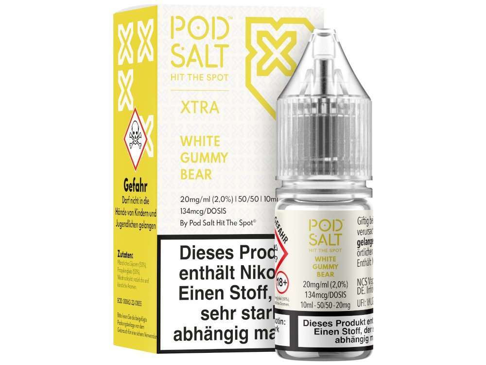 Pod Salt X - Nikotinsalz Liquid - White Gummy Bear - POD SALT X