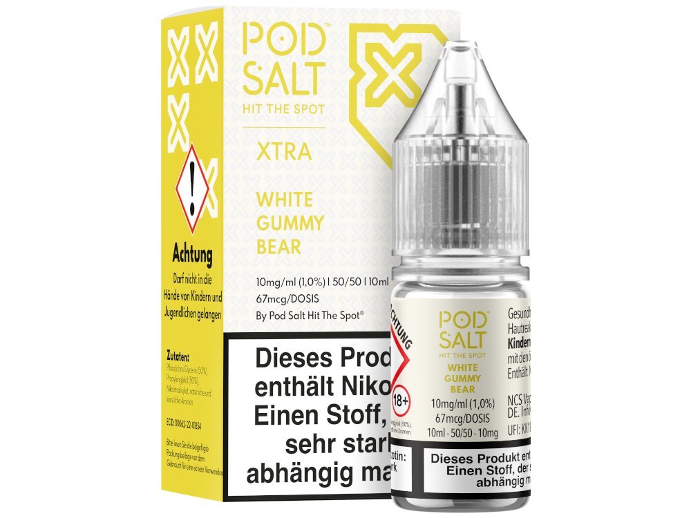Pod Salt X - Nikotinsalz Liquid - White Gummy Bear - POD SALT X