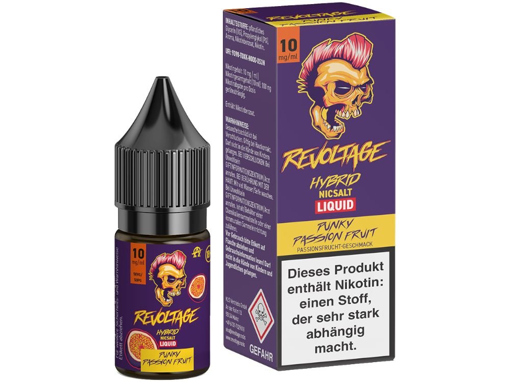 Revoltage - Hybrid Nikotinsalz Liquid - Punky Passion Fruit - REVOLTAGE