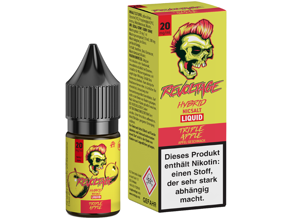 Revoltage - Hybrid Nikotinsalz Liquid - Tripple Apple