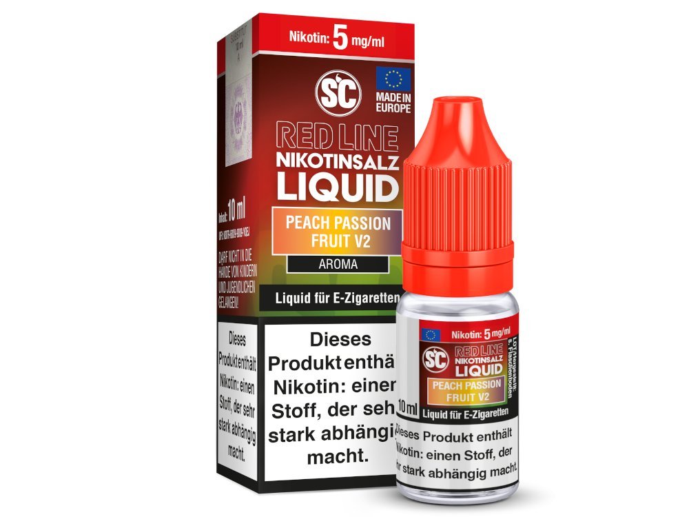 SC - Red Line - Peach Passion Fruit V2 - Nikotinsalz Liquid - SC LIQUID