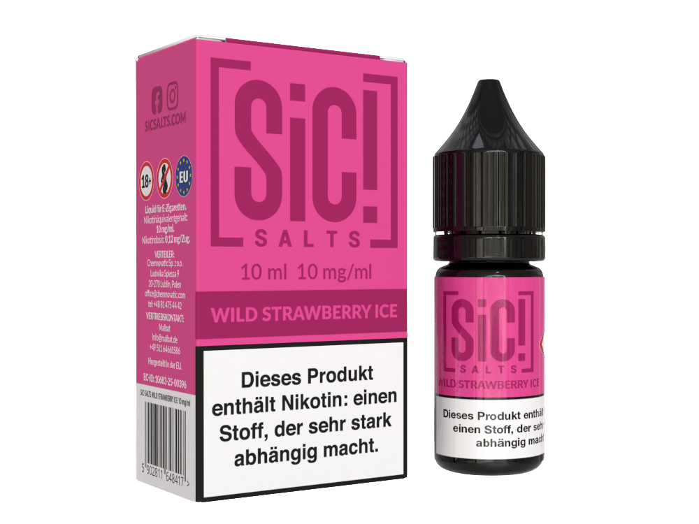 SiC! Salts - Nikotinsalz Liquid - Wild Strawberry Ice - SIC! SALTS