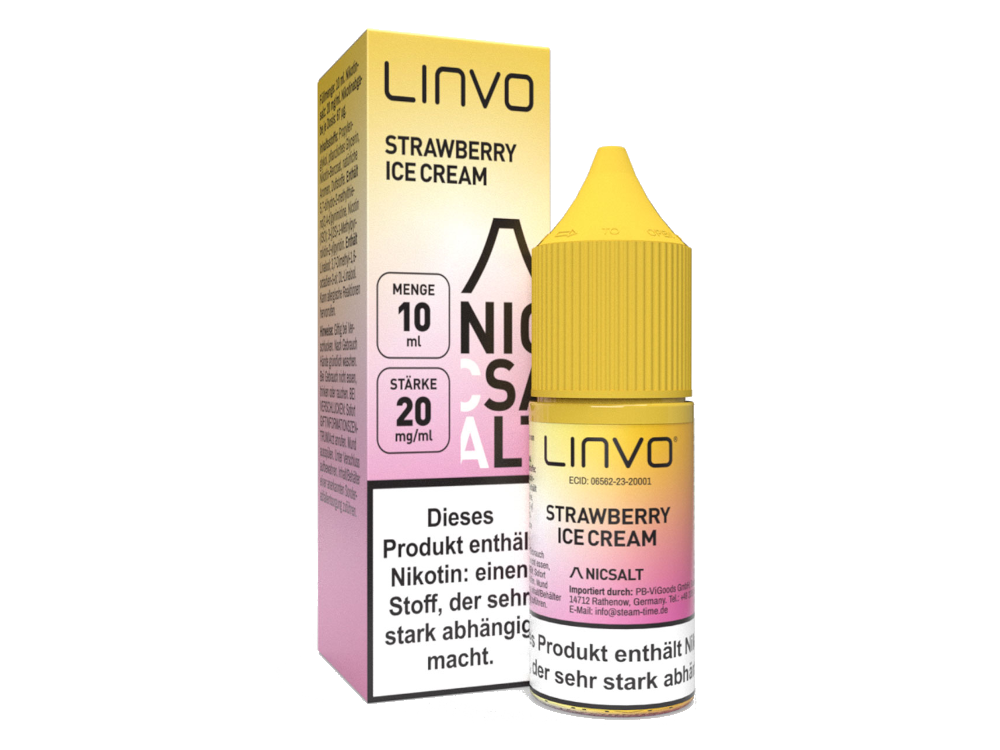 Linvo - Nikotinsalz Liquid - Strawberry Ice Cream
