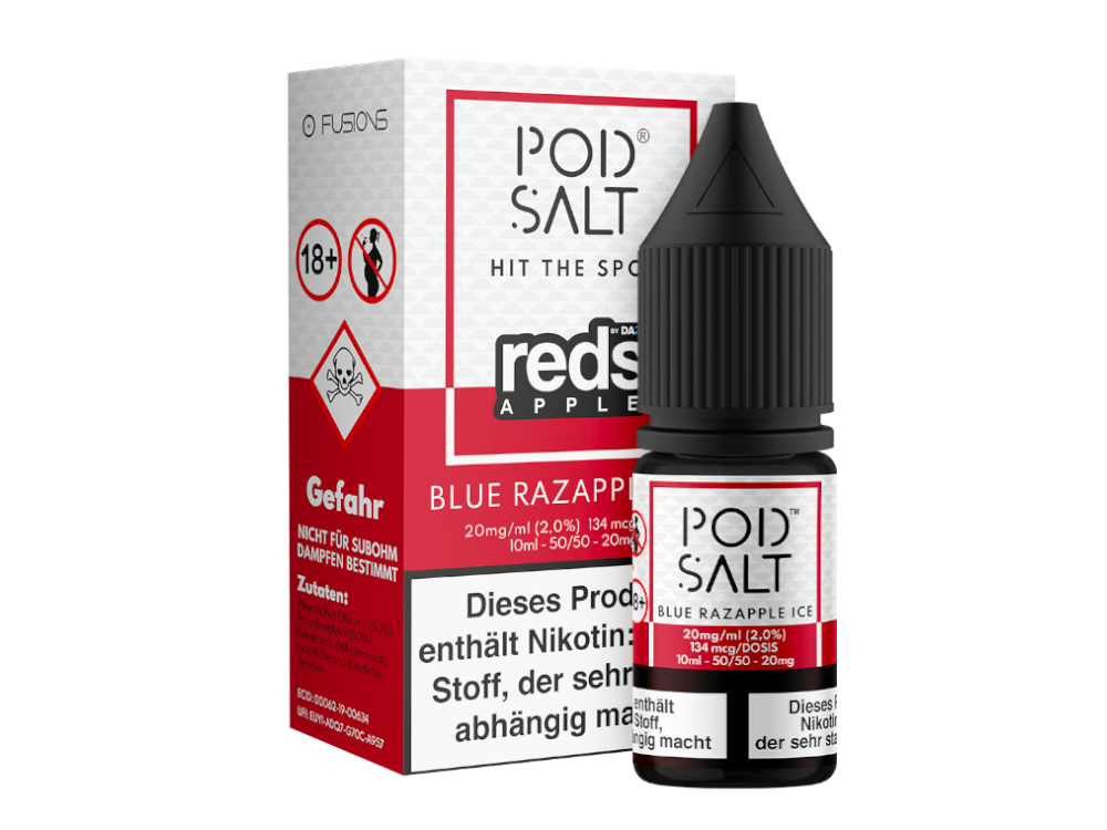 Pod Salt Fusion - Blue Razapple Ice - Nikotinsalz Liquid
