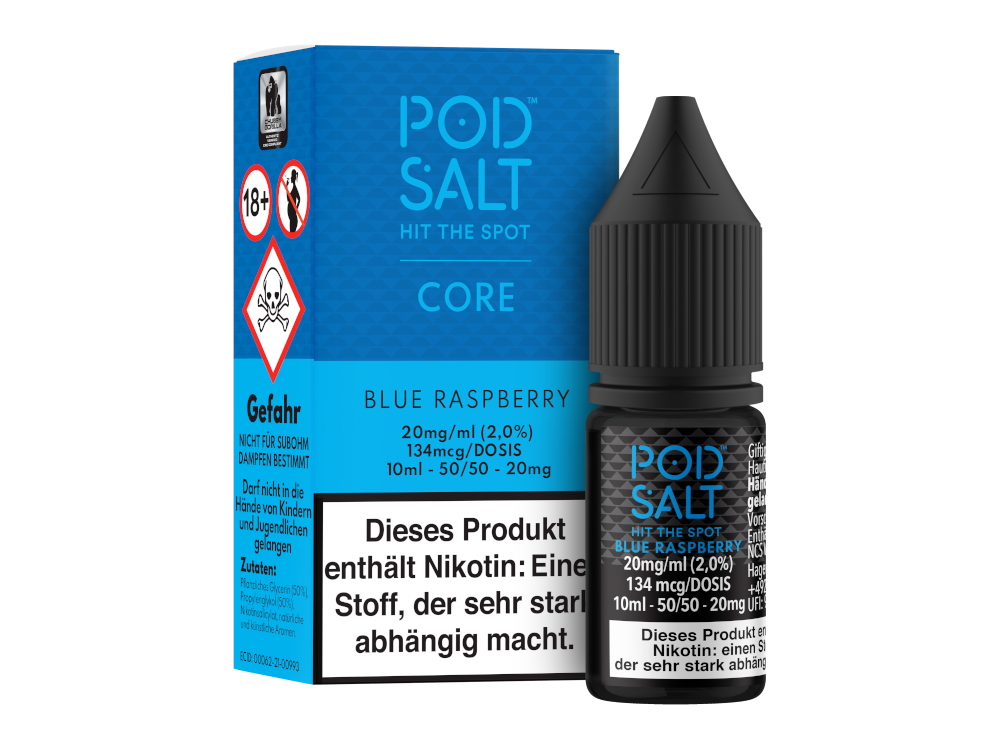 Pod Salt Core - Nikotinsalz Liquid - Blue Raspberry
