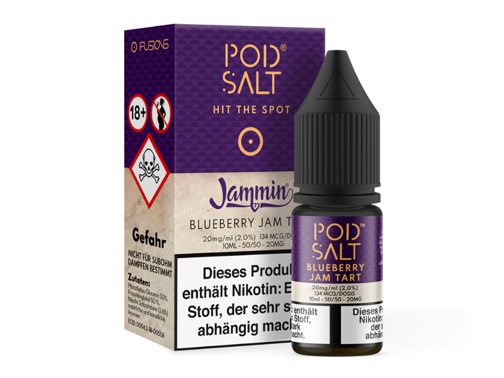 Pod Salt Fusion - Blueberry Jam Tart - Nikotinsalz Liquid
