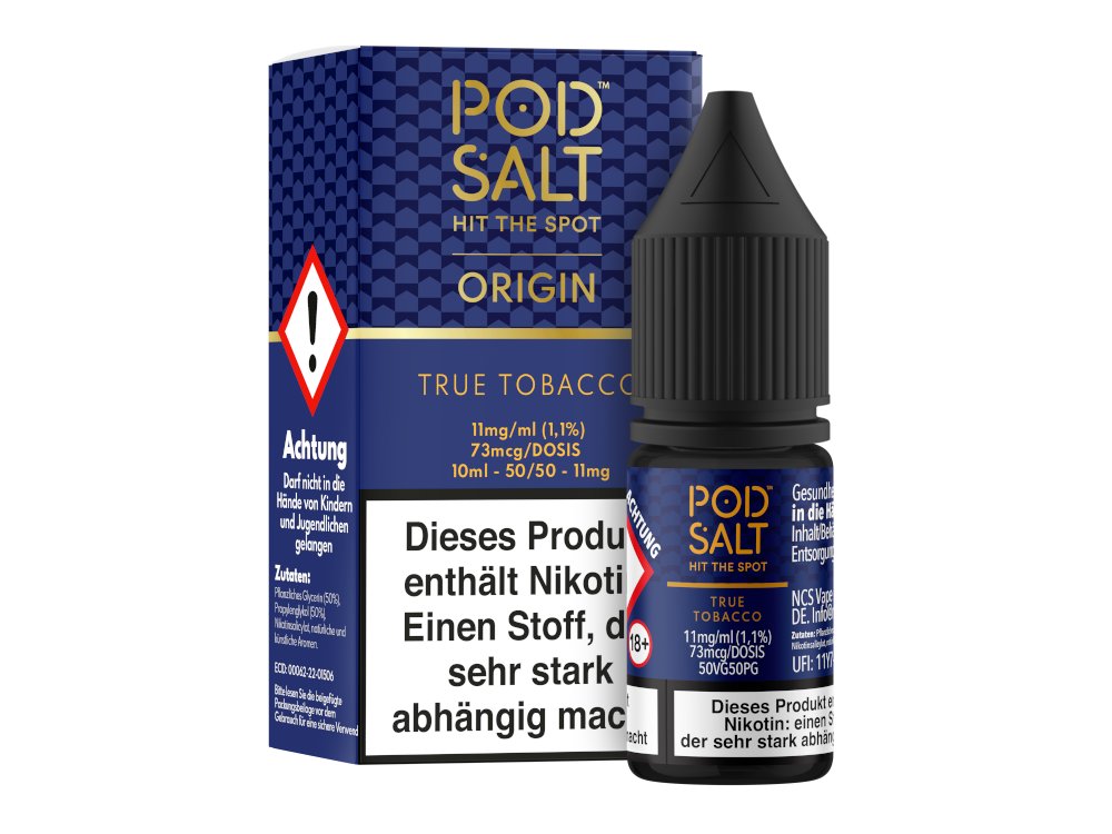 Pod Salt Origin - True Tobacco - Nikotinsalz Liquid