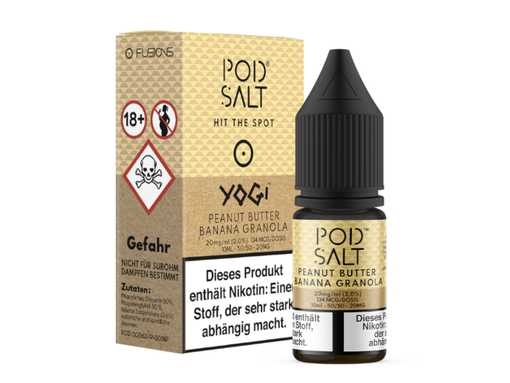 Pod Salt Fusion - Peanut Butter Banana Granola - Nikotinsalz Liquid