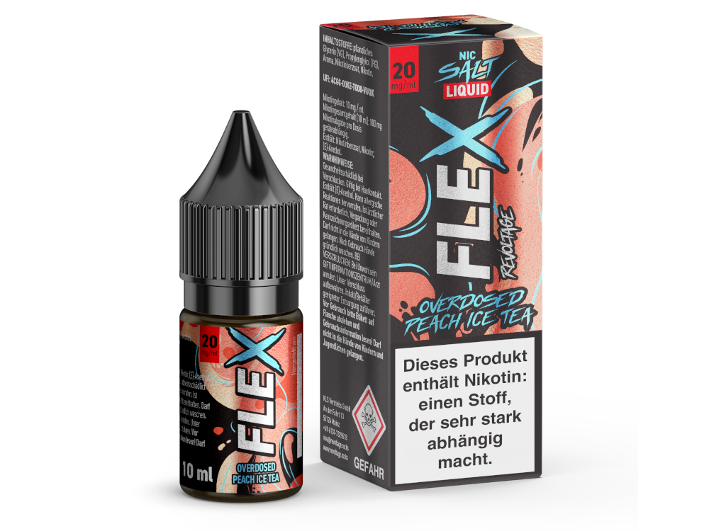 Revoltage - FLEX Nikotinsalz Liquid - Peach Ice Tea