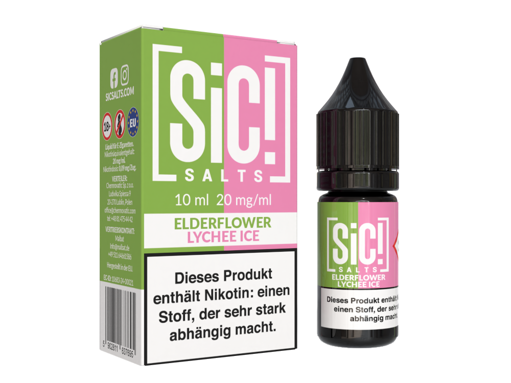 SiC! Salts - Nikotinsalz Liquid - Elderflower Lychee Ice