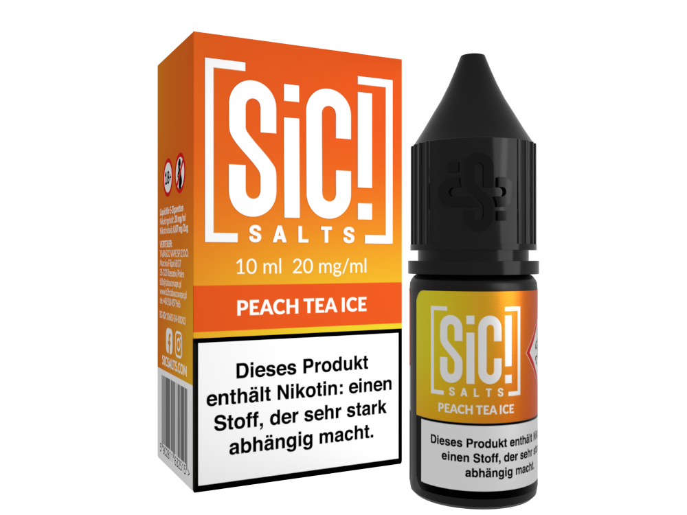 SiC! Salts - Nikotinsalz Liquid - Peach Tea Ice