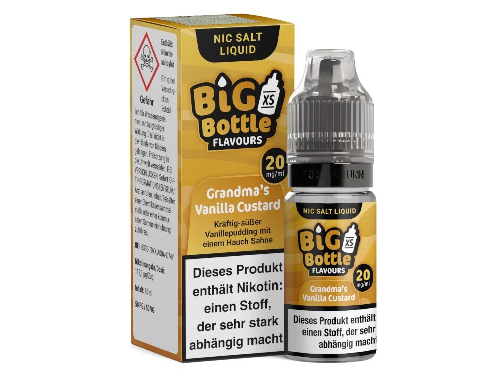 Big Bottle - Grandma's Vanilla Custard - Nikotinsalz Liquid - BIG BOTTLE
