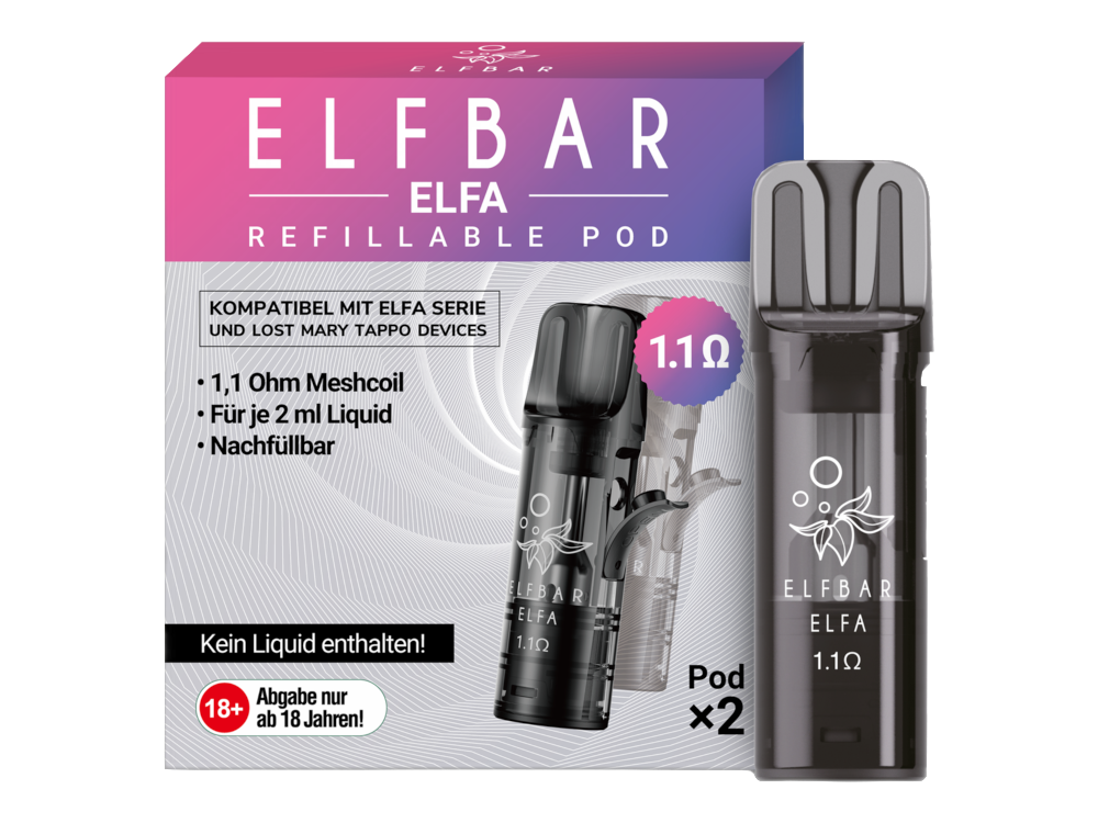 Elfbar - Elfa Leer-Pod (2 Stück pro Packung)