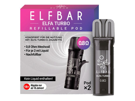 Elfbar - Elfa Turbo 0,8 Ohm Pod (2 Stück pro Packung)