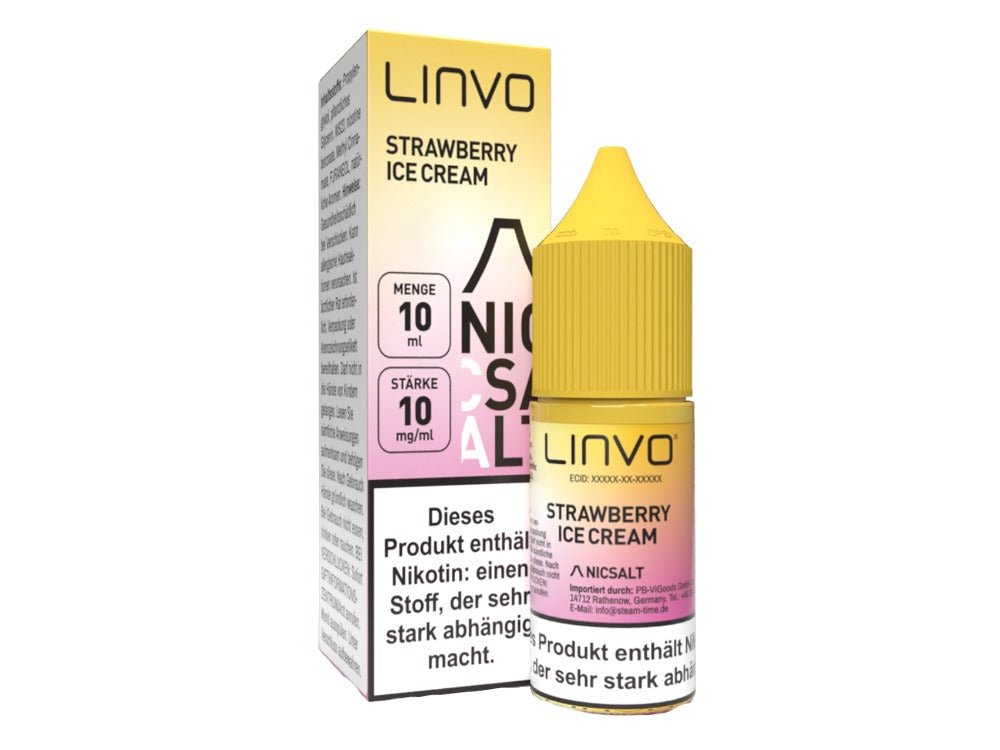 Linvo - Nikotinsalz Liquid - Strawberry Ice Cream - LINVO