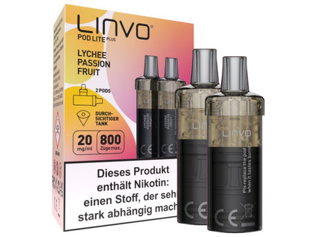 Linvo - Pod Lite Plus Cartridge 20 mg/ml (2 Stück pro Packung) - Apple Peach - LINVO
