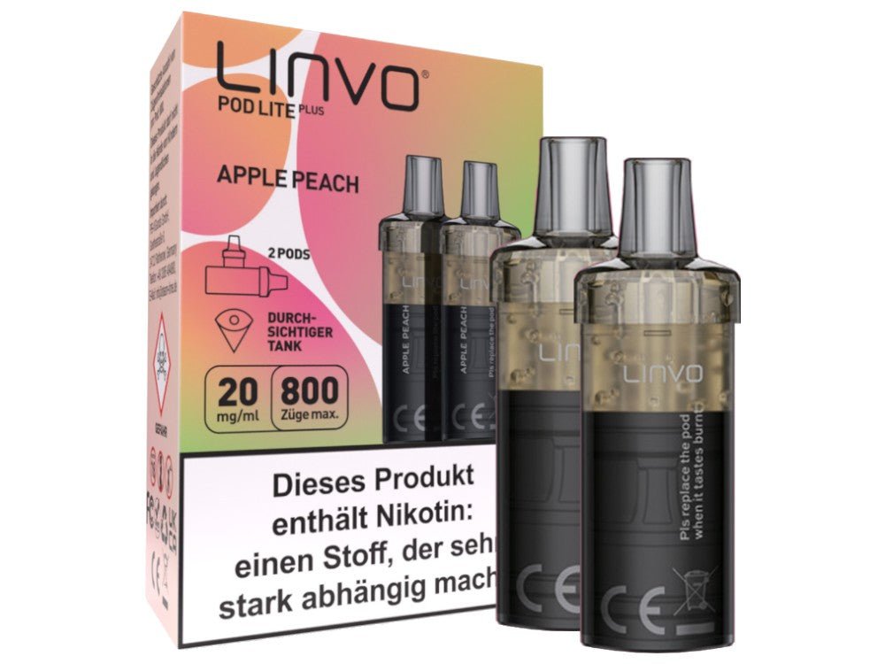 Linvo - Pod Lite Plus Cartridge 20 mg/ml (2 Stück pro Packung) - Apple Peach - LINVO