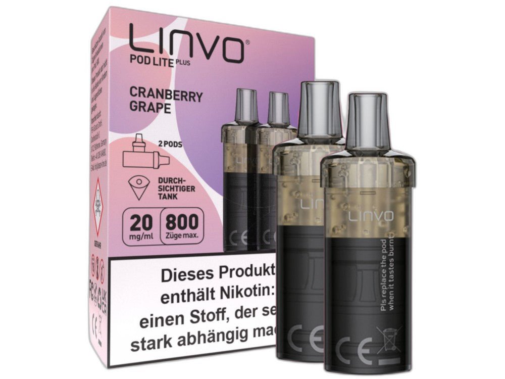 Linvo - Pod Lite Plus Cartridge 20 mg/ml (2 Stück pro Packung) - Apple Peach - LINVO