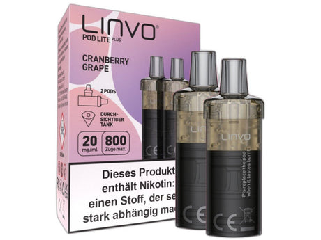 Linvo - Pod Lite Plus Cartridge 20 mg/ml (2 Stück pro Packung) - Apple Peach - LINVO