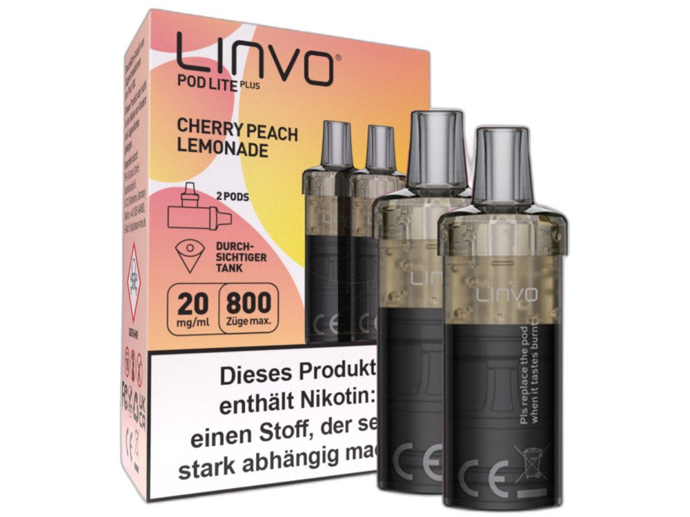 Linvo - Pod Lite Plus Cartridge 20 mg/ml (2 Stück pro Packung) - Apple Peach