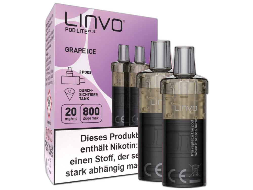 Linvo - Pod Lite Plus Cartridge 20 mg/ml (2 Stück pro Packung) - Apple Peach