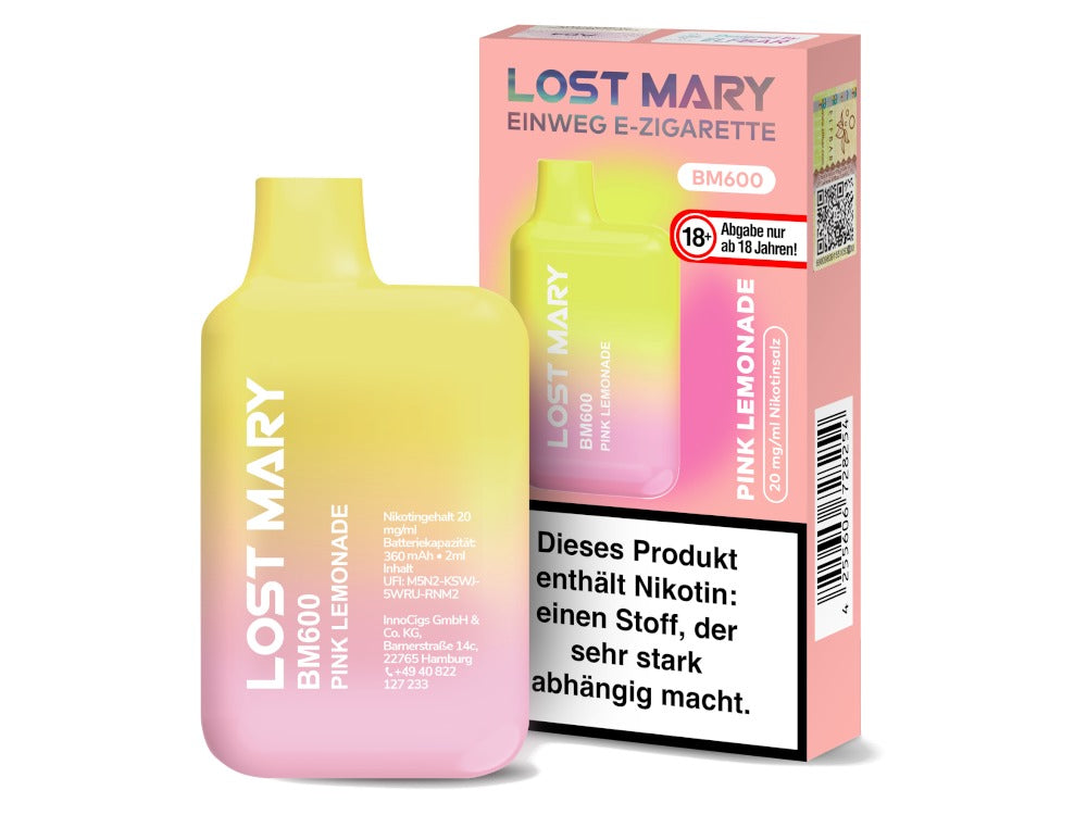 Lost Mary - BM600 Einweg E-Zigarette - 20mg/ml - Cotton Candy Ice