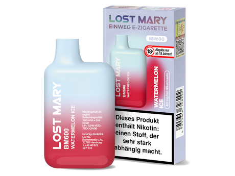 Lost Mary - BM600 Einweg E-Zigarette - 20mg/ml - Cotton Candy Ice