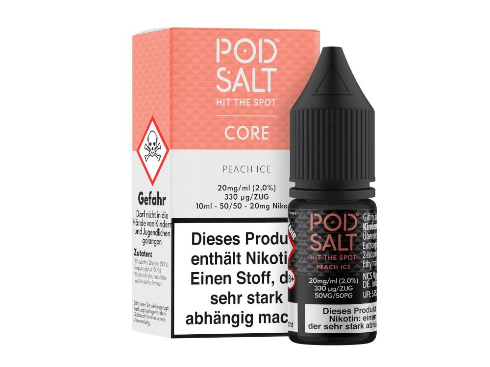Pod Salt Core - Nikotinsalz Liquid - Peach Ice - POD SALT