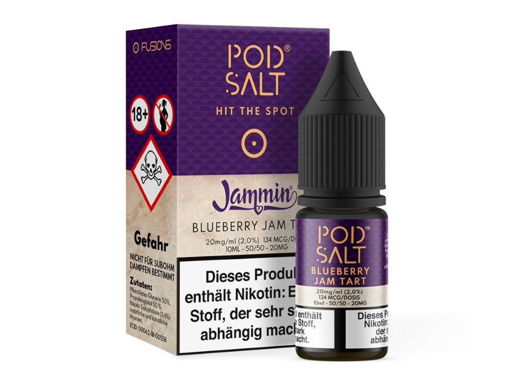 Pod Salt Fusion - Blueberry Jam Tart - Nikotinsalz Liquid - POD SALT FUSION