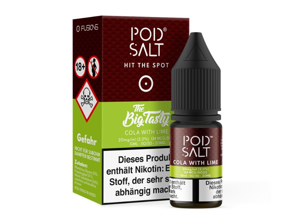 Pod Salt Fusion - Cola with Lime - Nikotinsalz Liquid - POD SALT FUSION