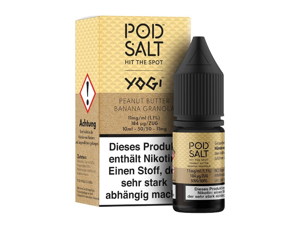 Pod Salt Fusion - Peanut Butter Banana Granola - Nikotinsalz Liquid - POD SALT FUSION