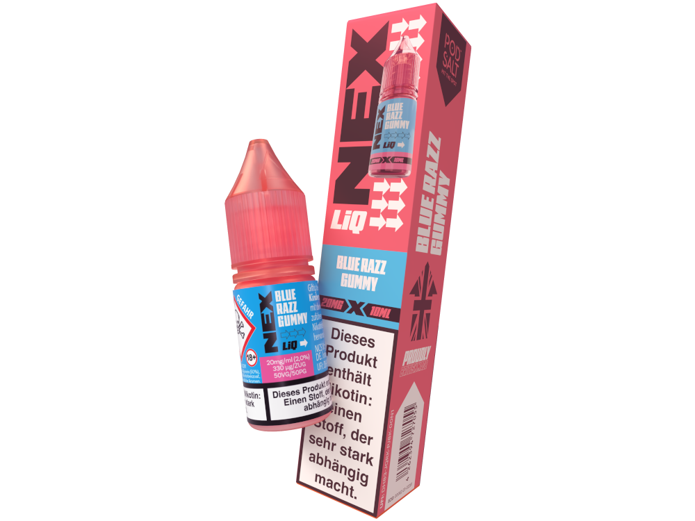 Pod Salt - NexLiq - Nikotinsalz Liquid - Blue Razz Gummy