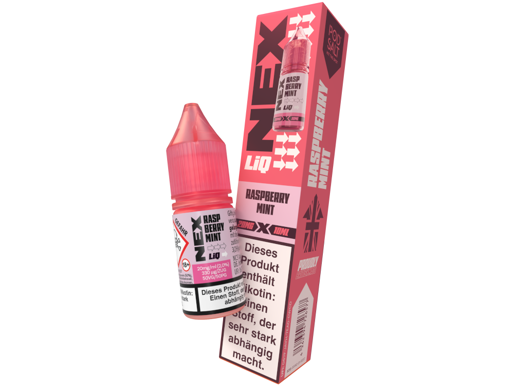 Pod Salt - NexLiq - Nikotinsalz Liquid - Raspberry Mint