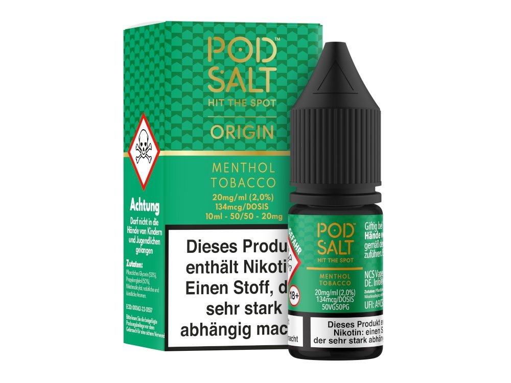 Pod Salt Origin - Menthol Tobacco - Nikotinsalz Liquid - POD SALT