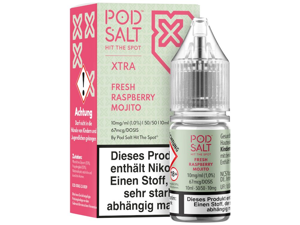 Pod Salt X - Nikotinsalz Liquid  - Fresh Raspberry Mojito